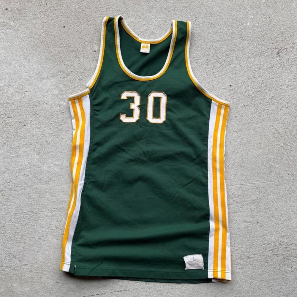 Vintage 70s russell athletic basketball jersey large